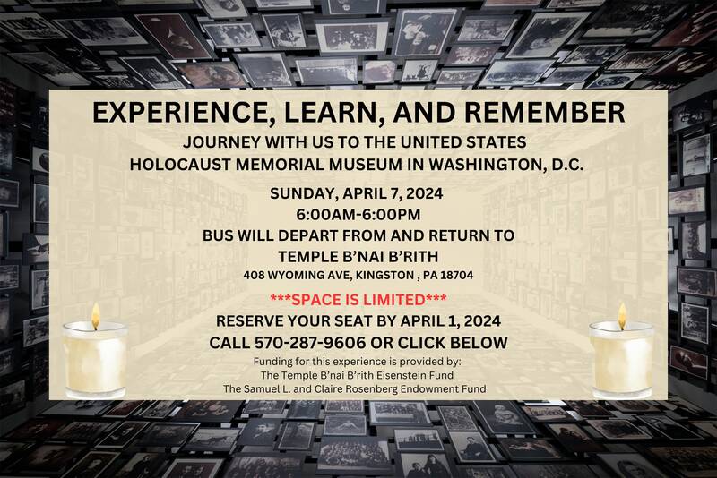 Banner Image for Holocaust Memorial Museum Trip to DC